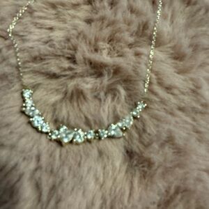 Melinda Maria Elegant Gold and White Necklace